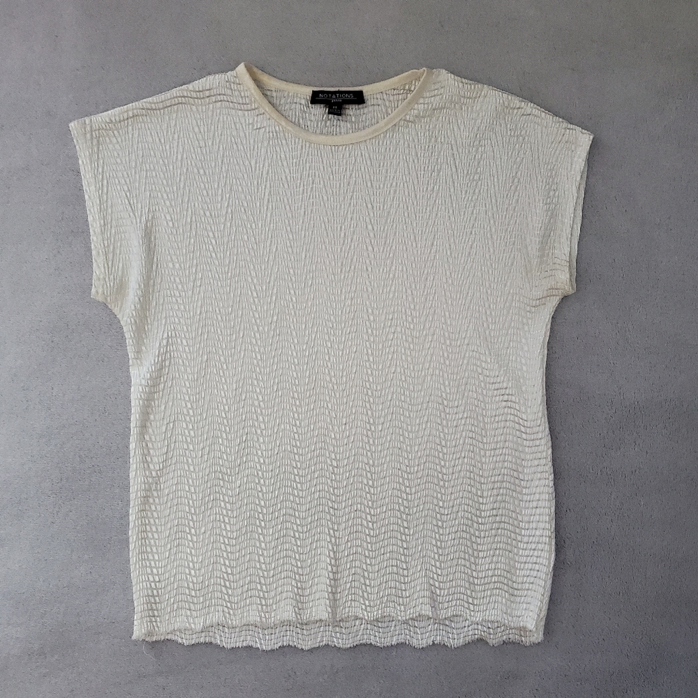 Ivory Blouse Short Sleeve